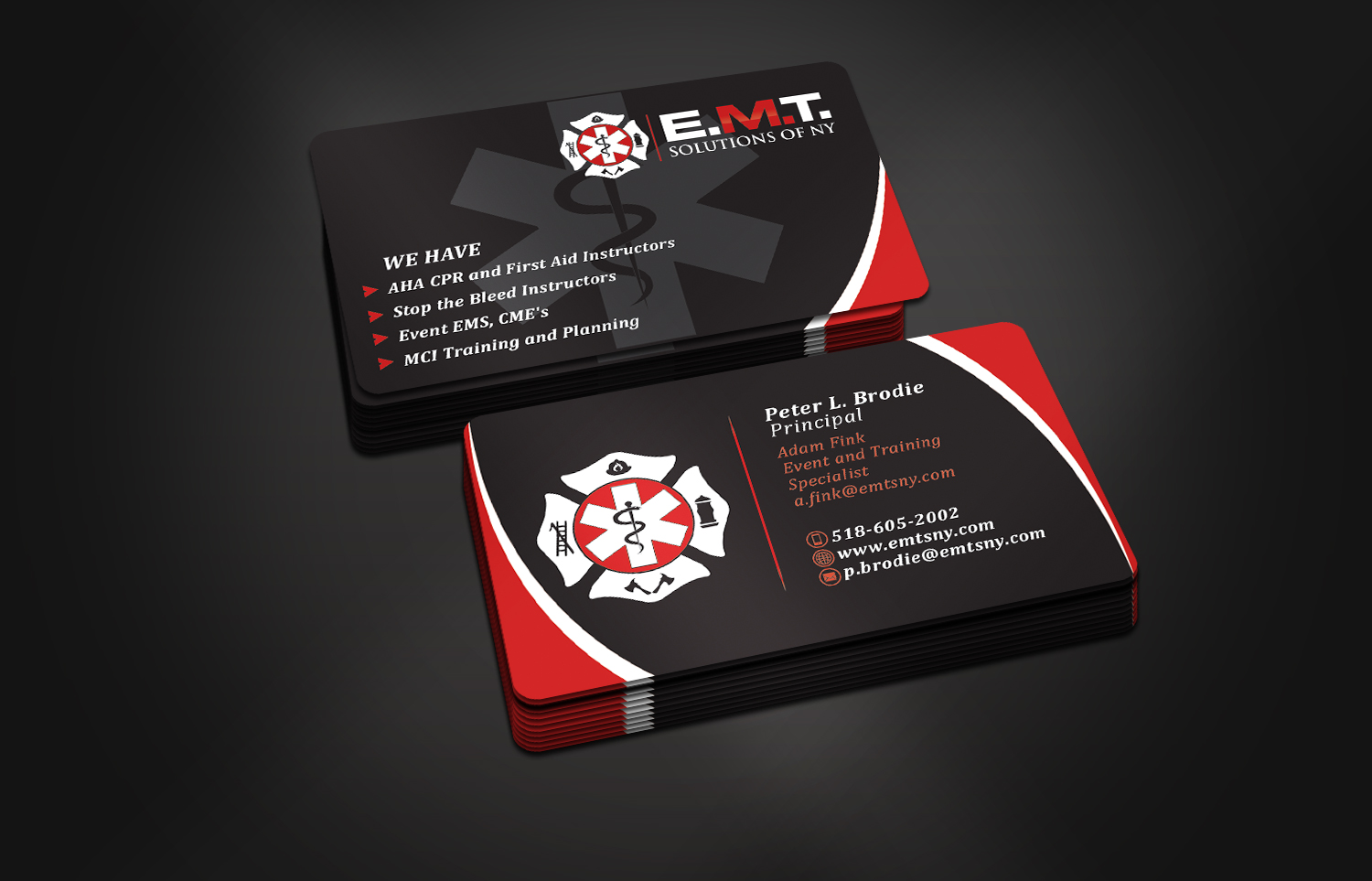 Business Card Design by Graphics Design Help for EMTS NY, LLC | Design #23656993