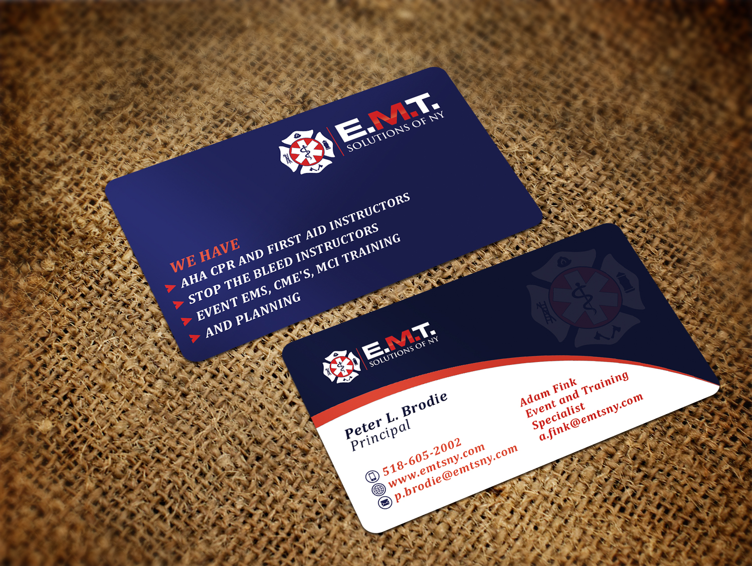 Business Card Design by Graphics Design Help for EMTS NY, LLC | Design #23656994