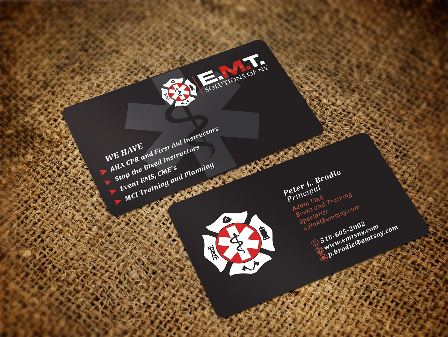 Business Card Design by Graphics Design Help for EMTS NY, LLC | Design #23656996
