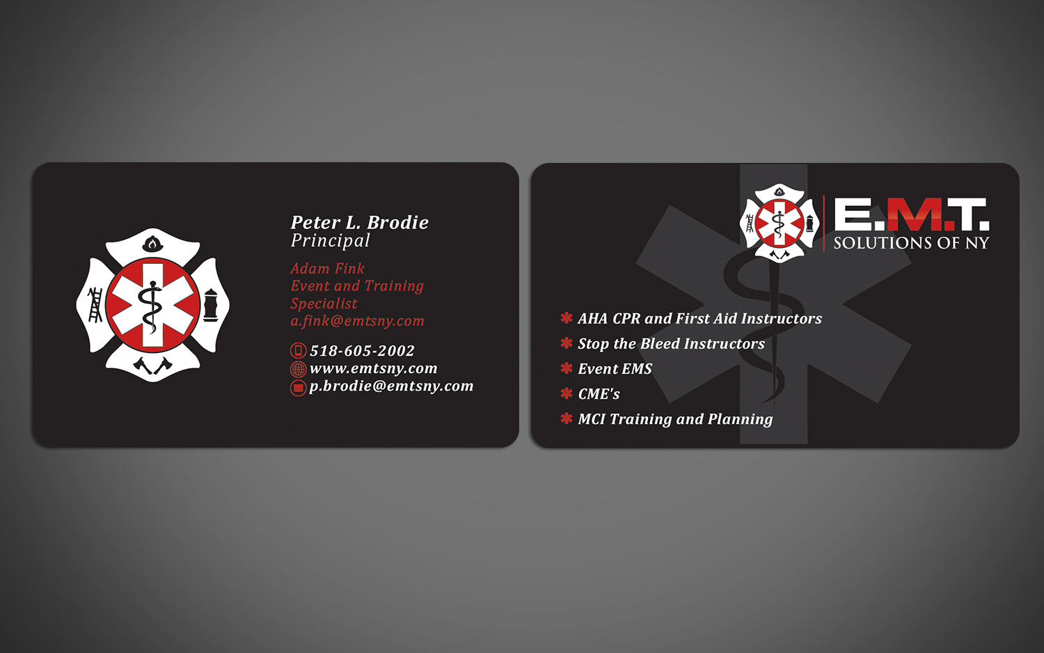 Business Card Design by Graphics Design Help for EMTS NY, LLC | Design #23680381