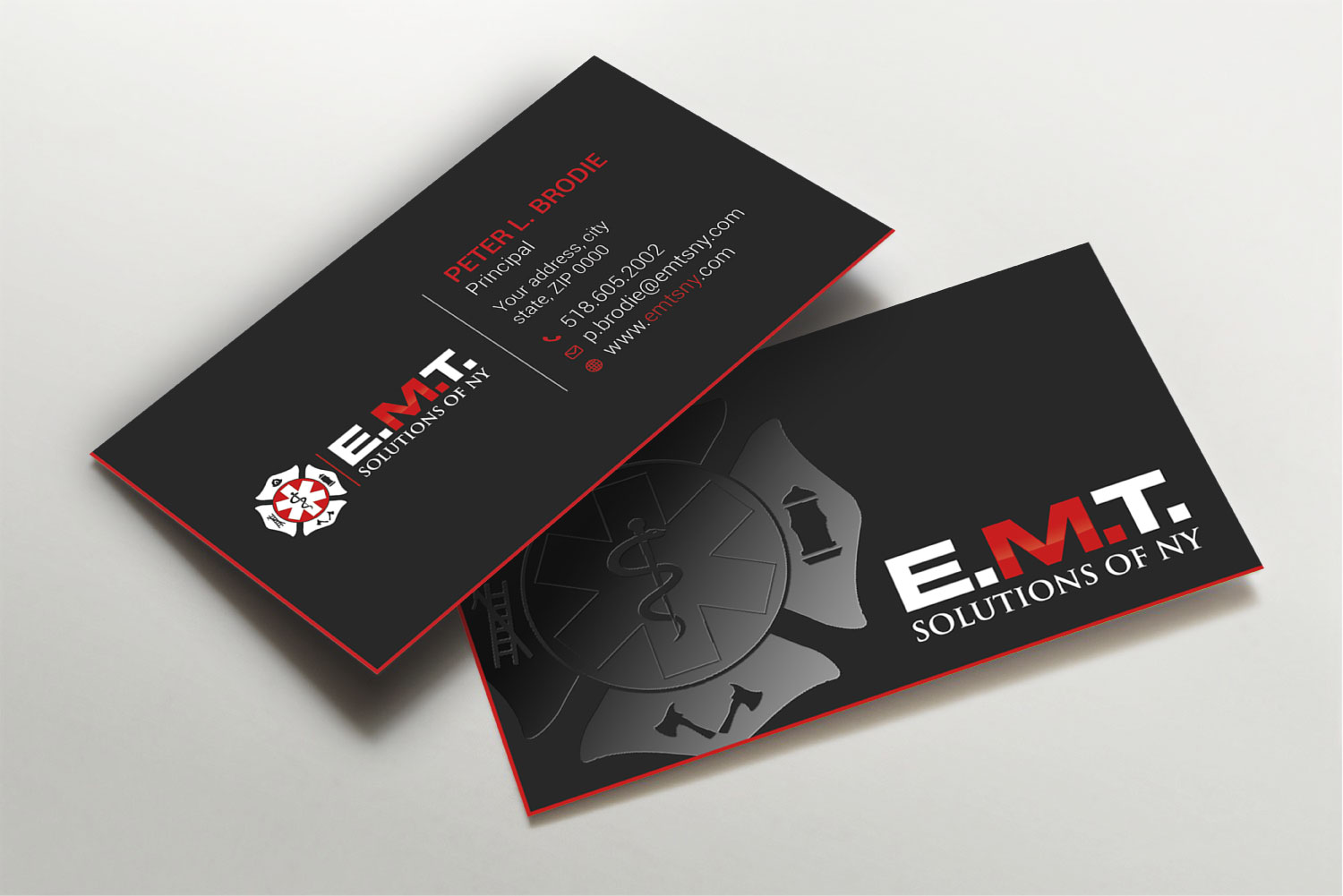 Business Card Design by Imagine design000 for EMTS NY, LLC | Design #23750801