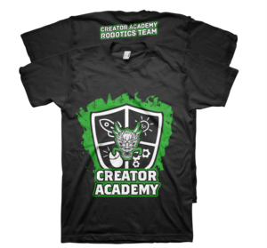 Sporty robotics team uniform design | T-shirt Design by badpixelarts