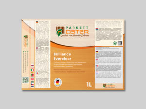 Modern Label for our high quality parquet oil and parquet cleaner | Label Design by vpt_creations