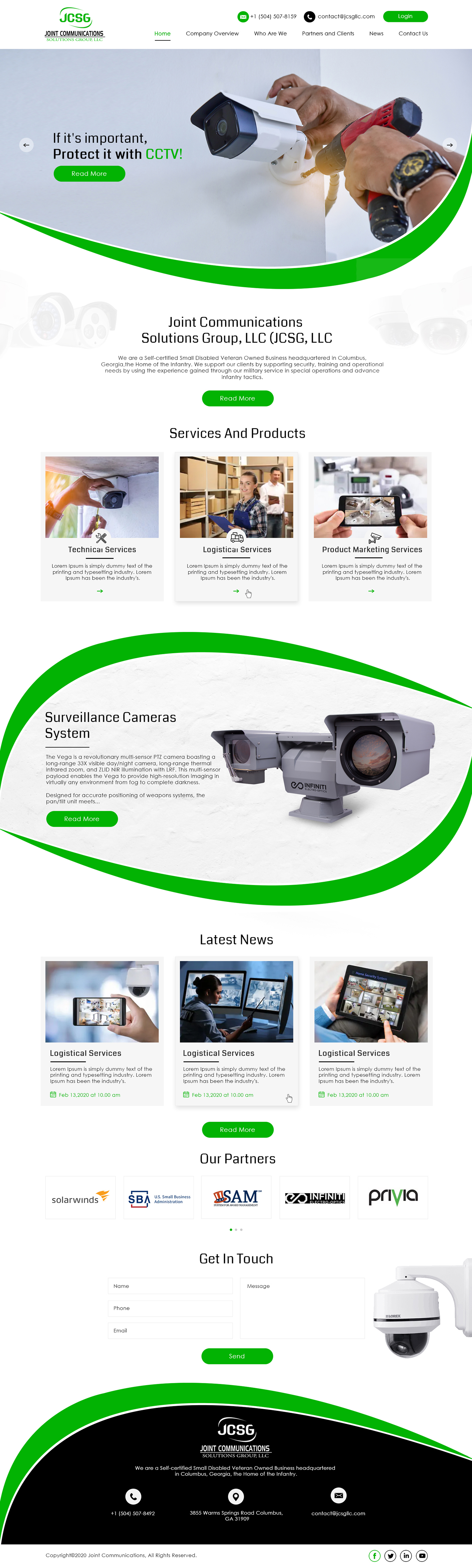 Web Design par bdesigner9 pour Joint Communications Solutions Group, LLC | Design #23671759