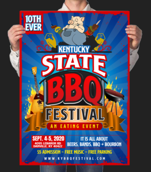 Kentucky State BBQ Festival's 10th ever event needs a Poster!  This Non-Profit is a blast | Design de Poster par ARTOGRAPHY