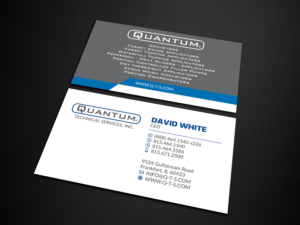 Business Card Design by Verified artistry (Design garden) for Quantum Technical Services | Design: #23695490