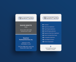 Business Card Design by JK18 for Quantum Technical Services | Design: #23677776