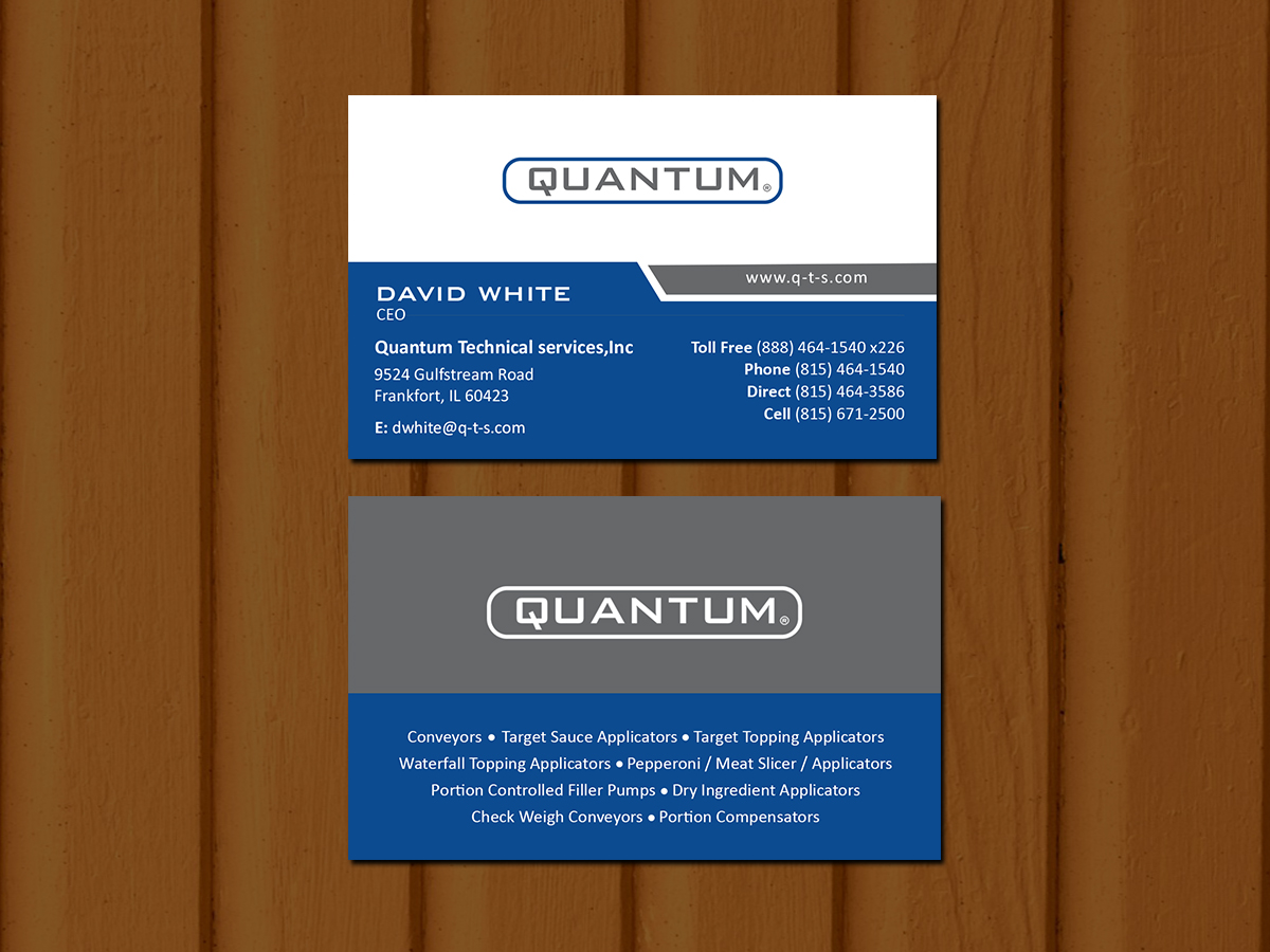 Design de Carte de Visite par Creations Box 2015 pour Quantum Technical Services | Design #23669329