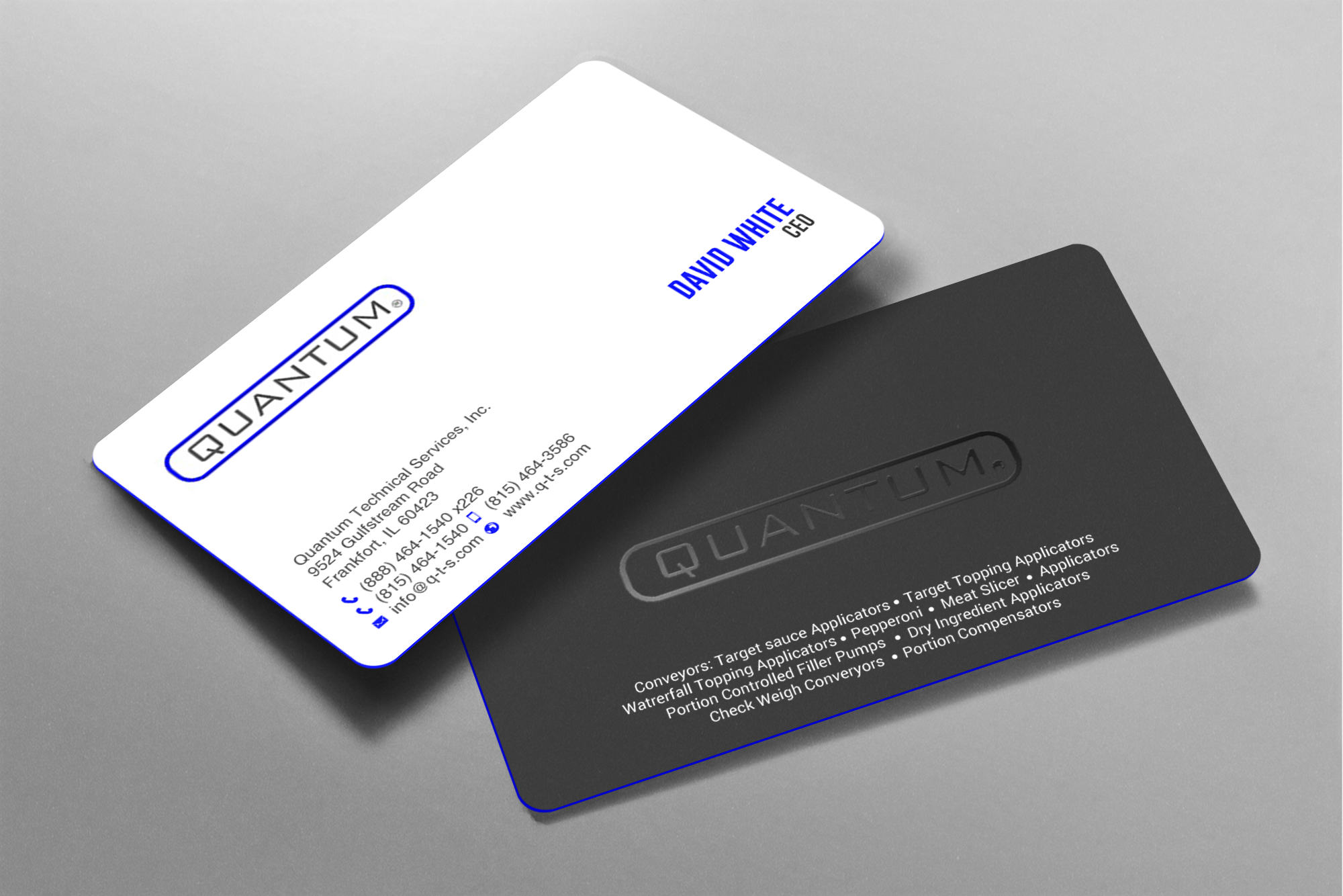 Business Card Design by chandrayaan.creative for Quantum Technical Services | Design #23688925