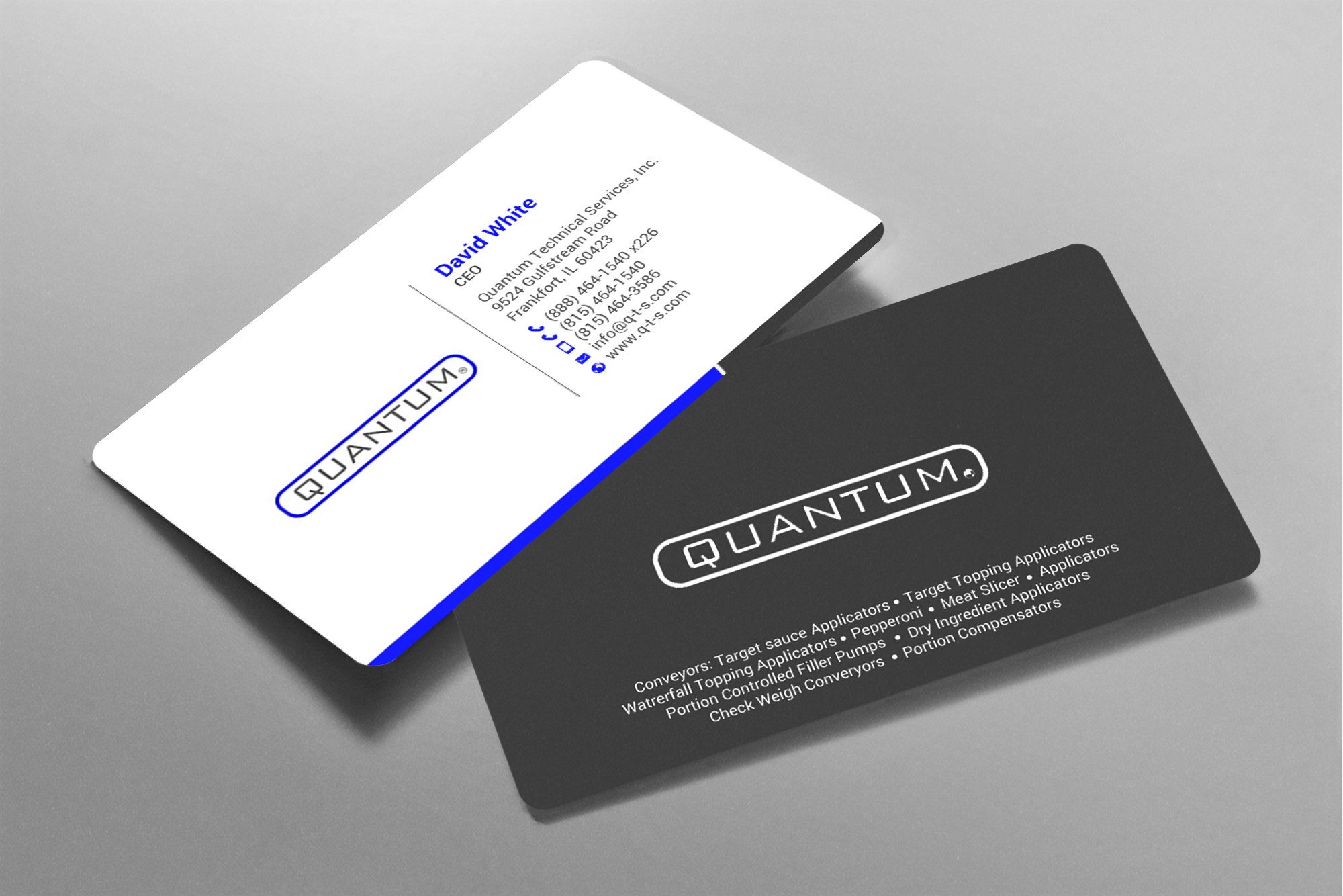 Business Card Design by chandrayaan.creative for Quantum Technical Services | Design #23688926