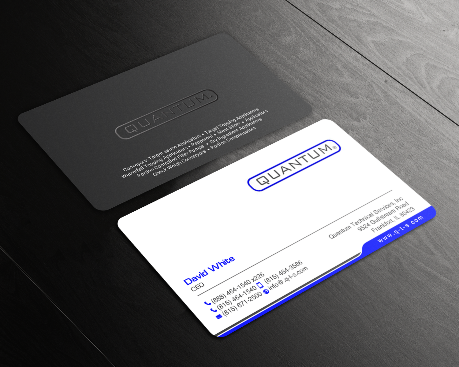 Business Card Design by chandrayaan.creative for Quantum Technical Services | Design #23688930