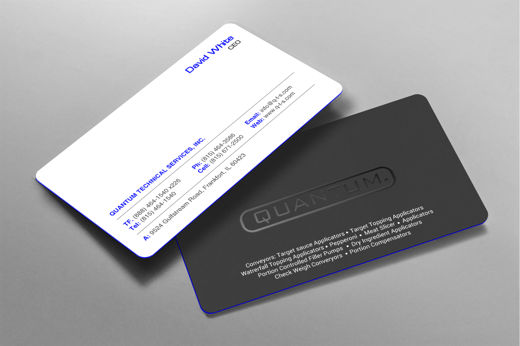 Design de Carte de Visite par chandrayaan.creative pour Quantum Technical Services | Design #23688931