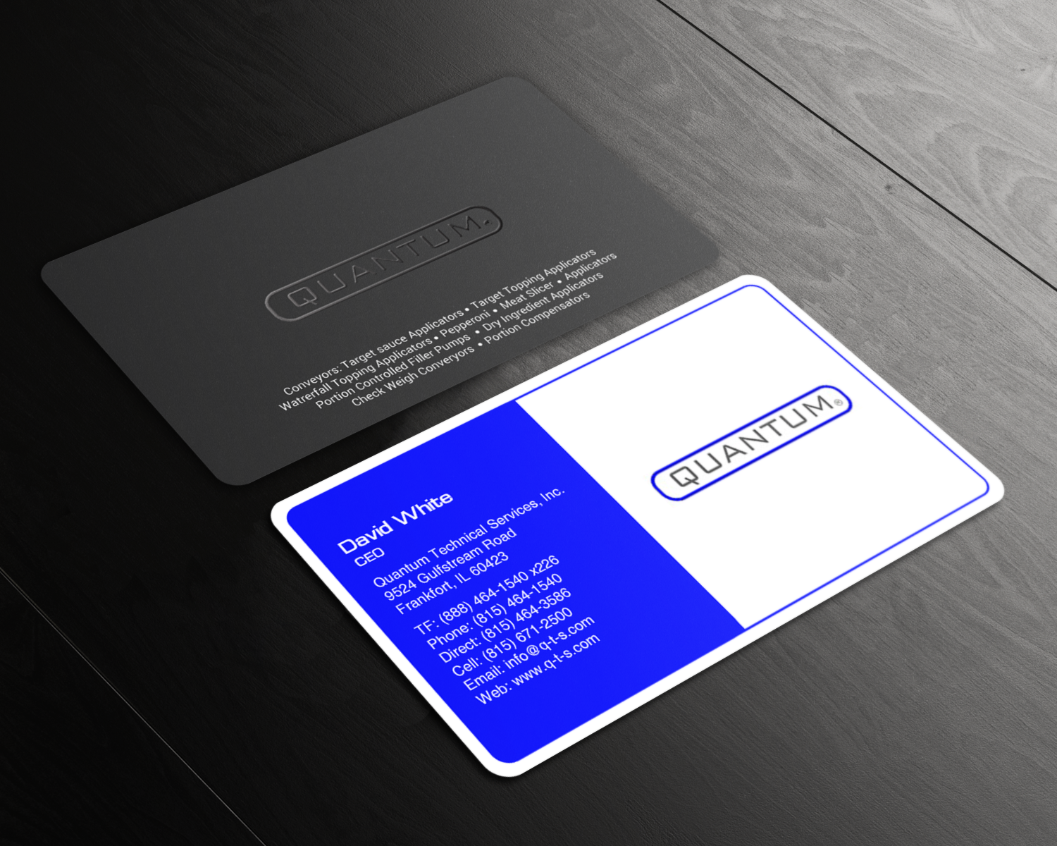 Business Card Design by chandrayaan.creative for Quantum Technical Services | Design #23688932