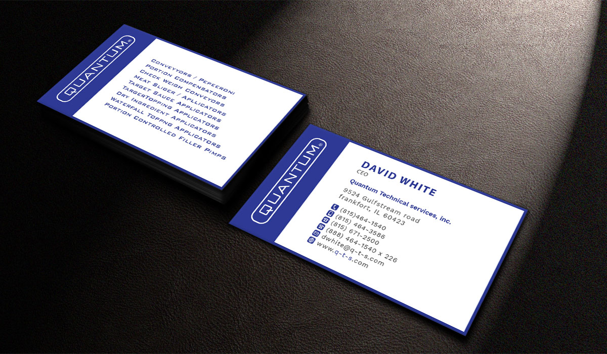 Business Card Design by Tripti Ranjan Gain for Quantum Technical Services | Design #23663994