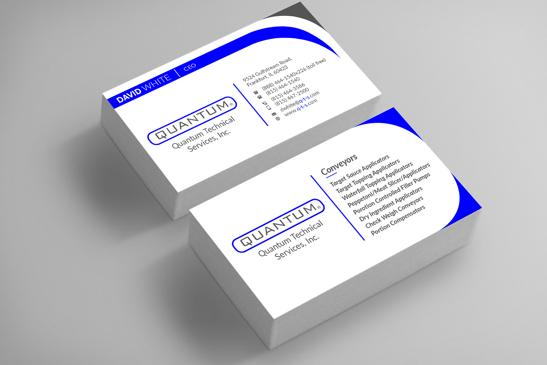 Business Card Design by Jahidul for Quantum Technical Services | Design #23704514