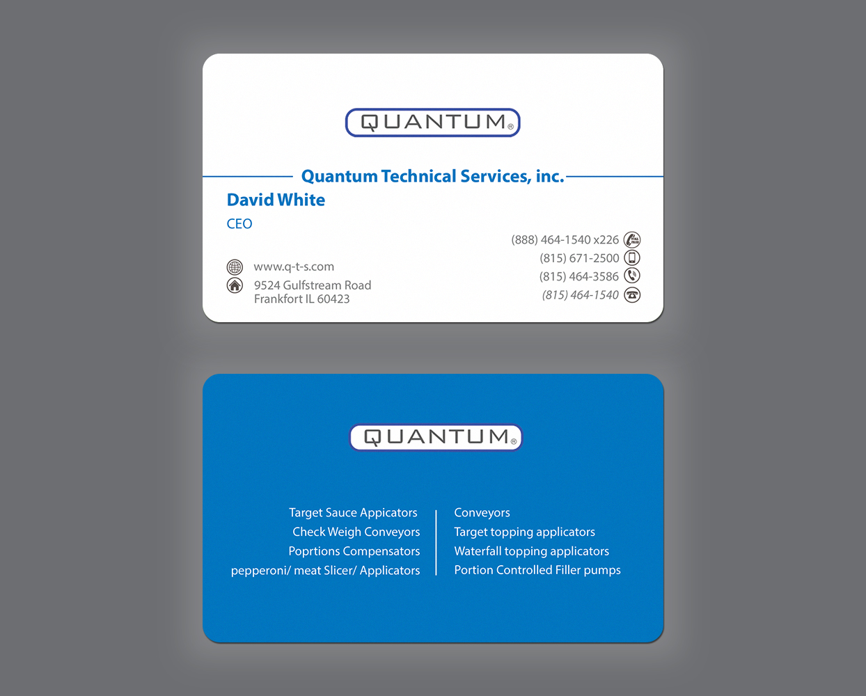 Business Card Design by Graphics Design Help for Quantum Technical Services | Design #23665852