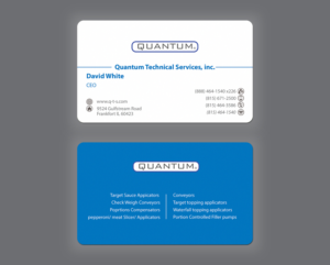 Design de Carte de Visite par Graphics Design Help pour Quantum Technical Services | Design #23665852