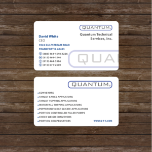 Business Card Design by Graphics Design Help for Quantum Technical Services | Design: #23665872