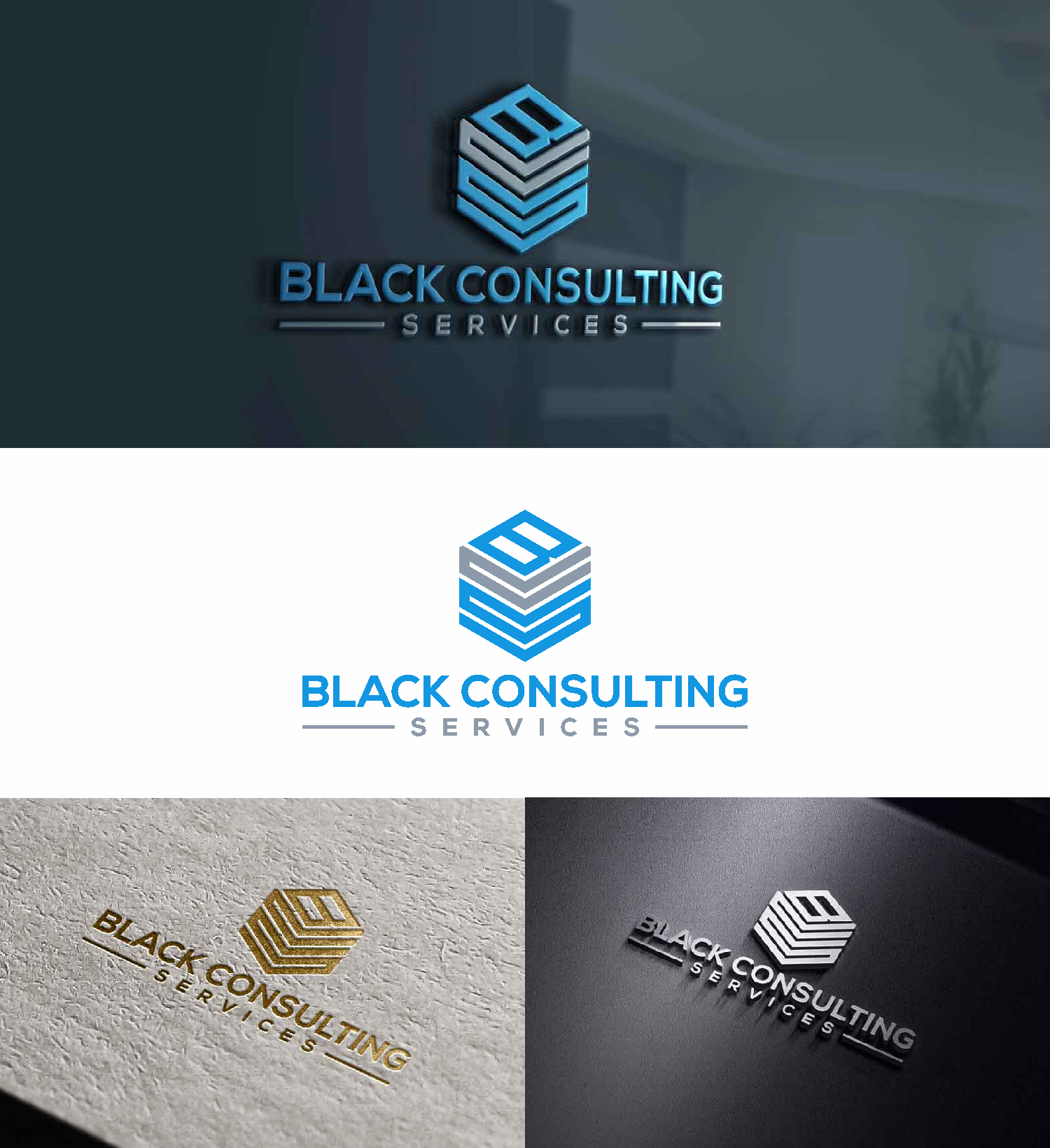 Logo Design by saher khan 2 for Black Consulting Services, LLC | Design #23663217