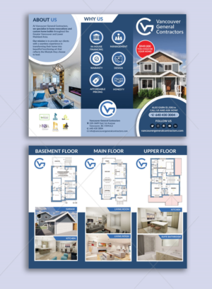 Tri-fold Brochure Design for New Custom Home Model | Design de Flyer par DA.