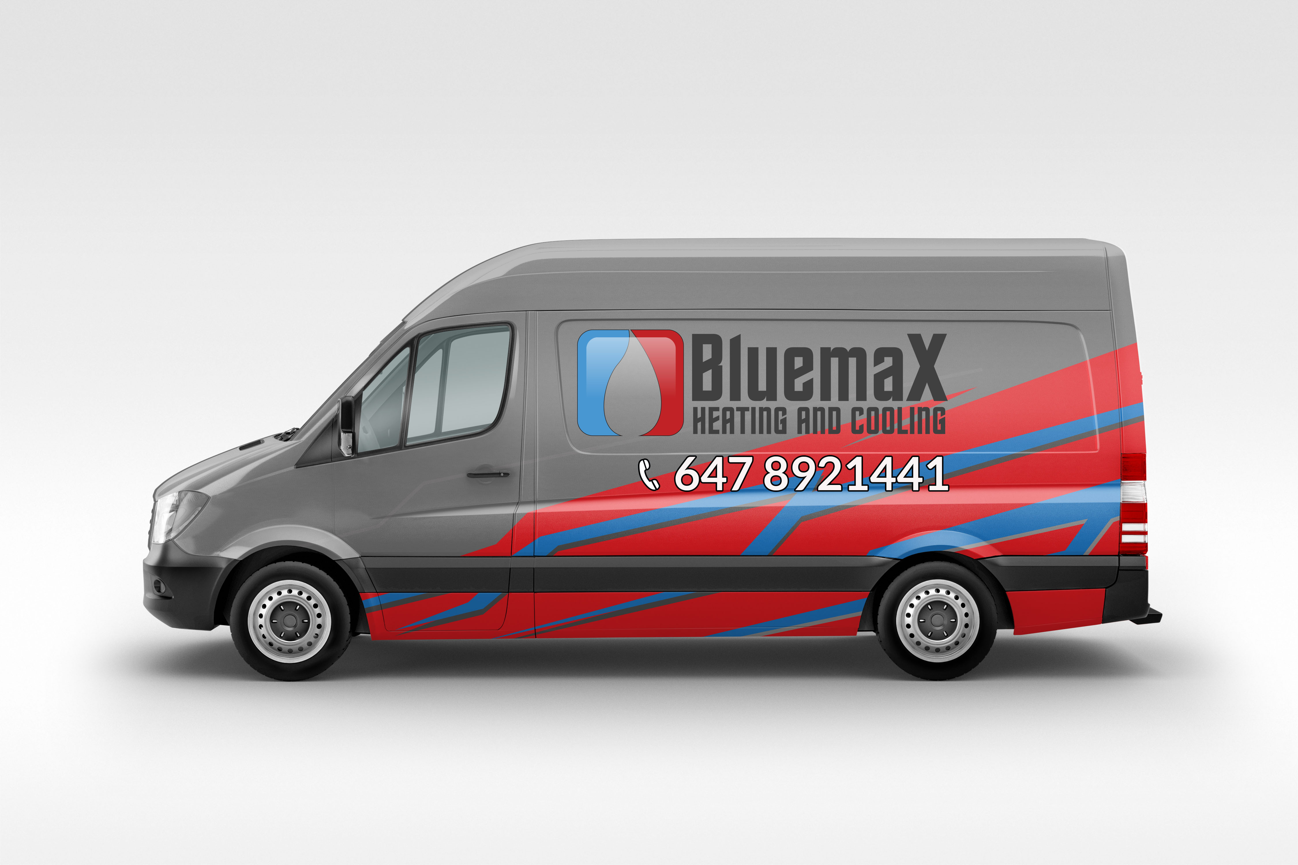 Diseño de Rotulación de Vehículo por Nilufa Lima para Bluemax Heating and Cooling | Diseño #23658637
