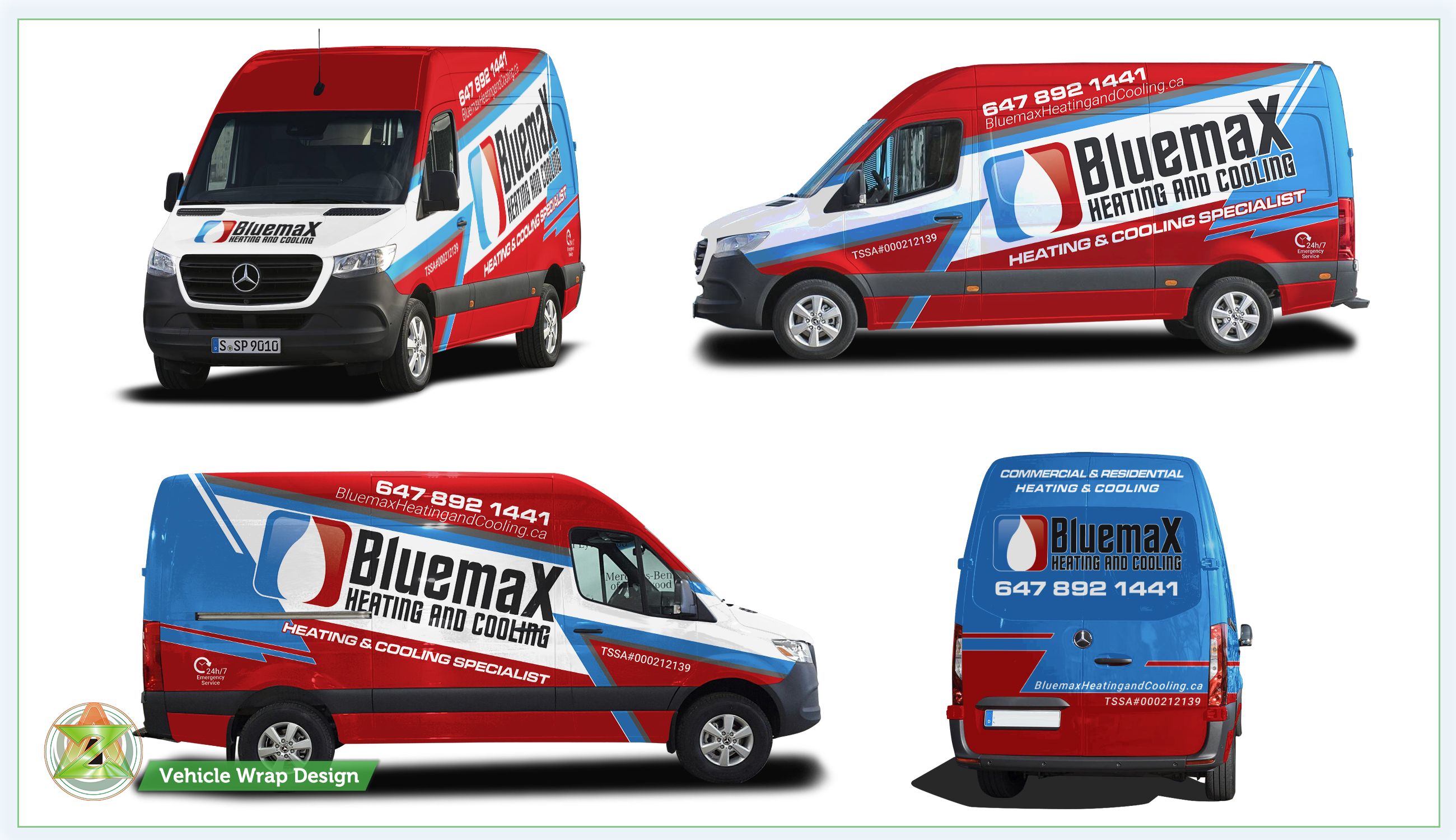 Car Wrap-Design von Azhoeck für Bluemax Heating and Cooling | Design: #23716181