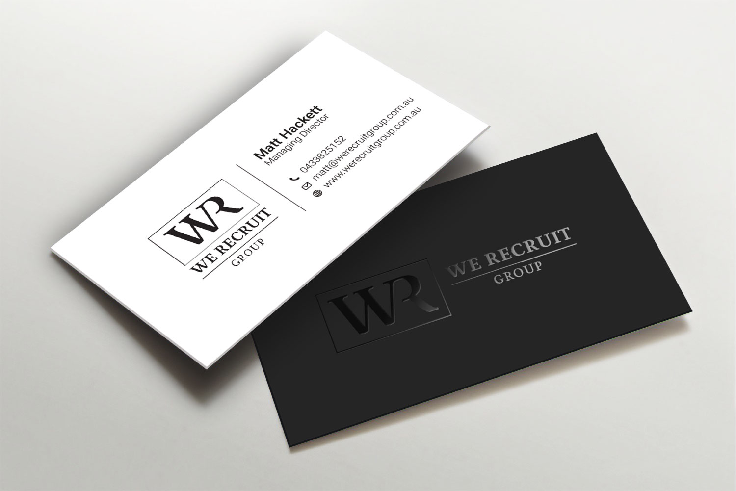 Visitenkarten-Design von LAXMI DESIGNHUB für We Recruit Group | Design #23660740