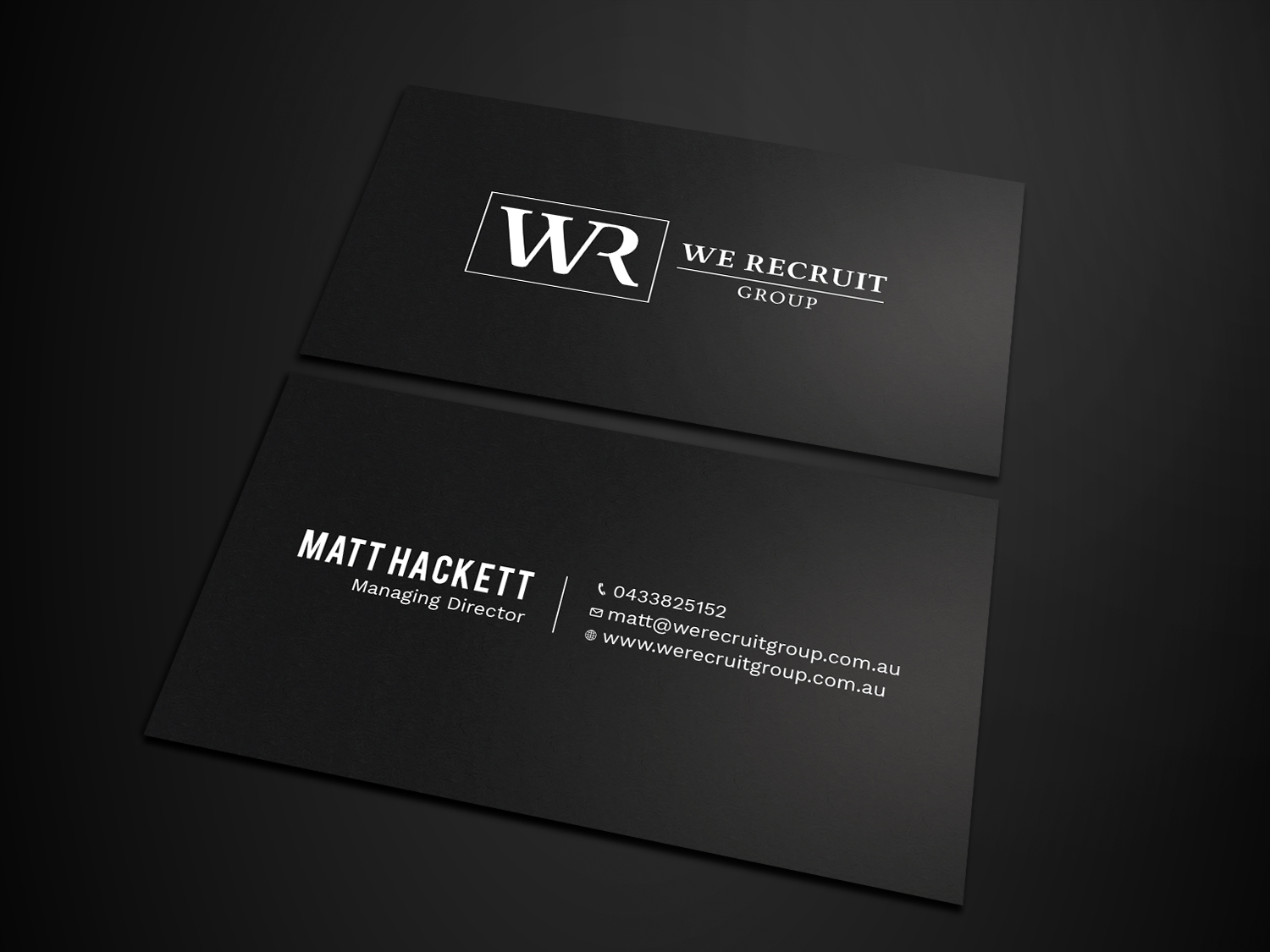 Business Card Design by Tripti Ranjan Gain for We Recruit Group | Design #23660668