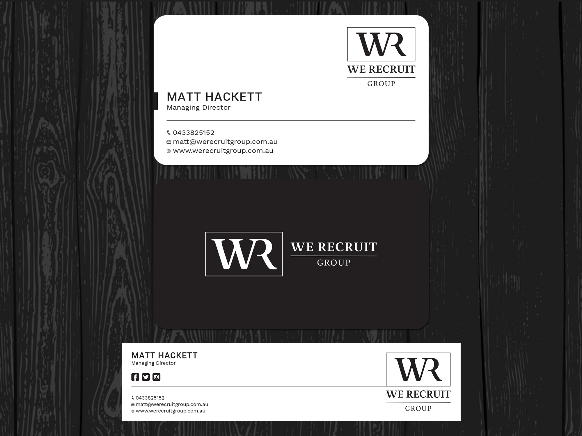 Business Card Design by Tripti Ranjan Gain for We Recruit Group | Design #23660675