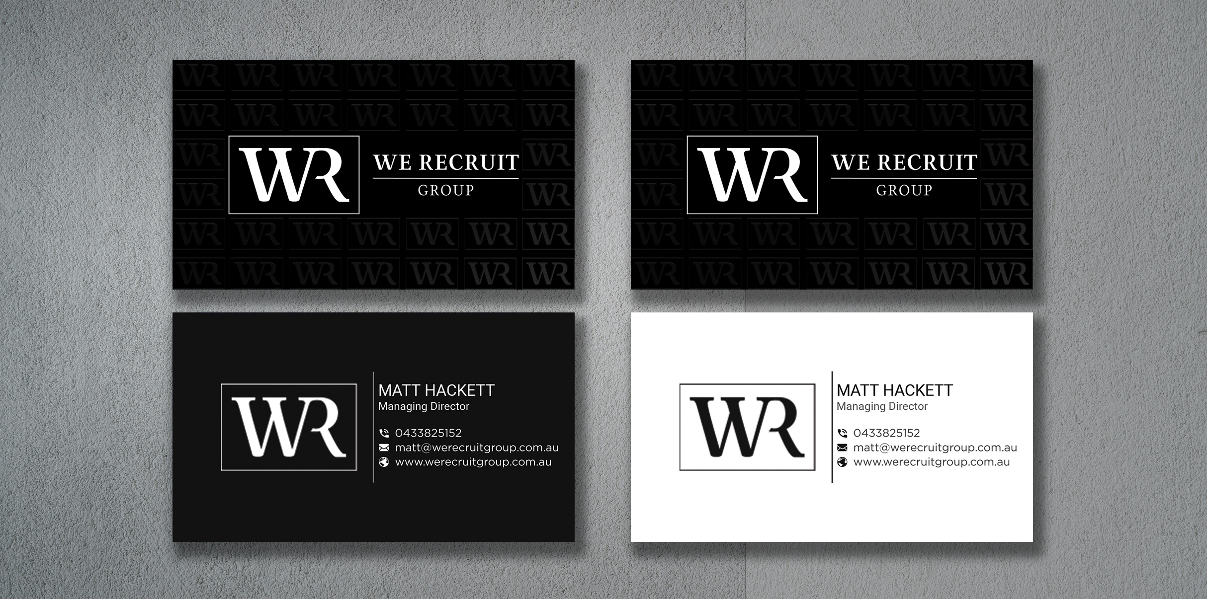Diseño de Tarjeta de Presentación por nurulhasan.iou para We Recruit Group | Diseño #23713317