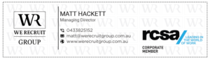 Business Card Design by nurulhasan.iou for We Recruit Group | Design: #23713962