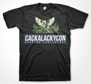 CackalackyCon 2 Hacking Conference | Diseño de Camiseta por badpixelarts