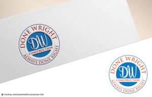 Done Wright Construction  | Logo Design by Juli creation