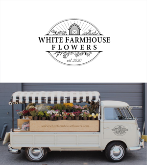 White Farmhouse Flowers,   | Design de Logo par kolevvp
