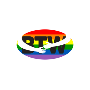 "BTW" (with hugging arm cut-out) | Logo Design by lightning.1972