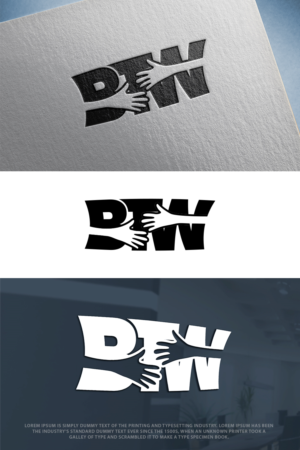 "BTW" (with hugging arm cut-out) | Logo Design by GoodTimes$$$