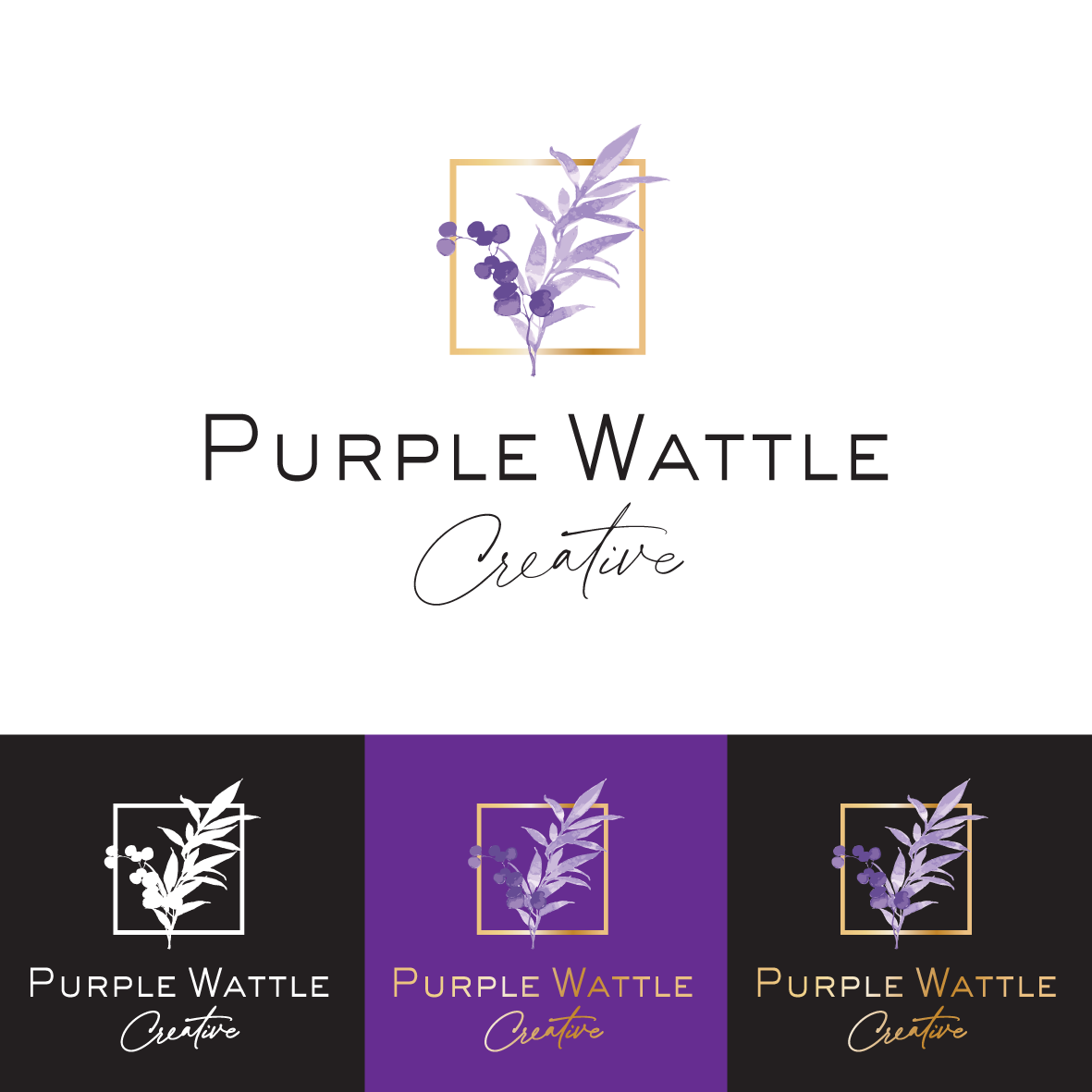 Design de Logo par Samantha Ward Design pour Purple Wattle Creative | Design #23684523