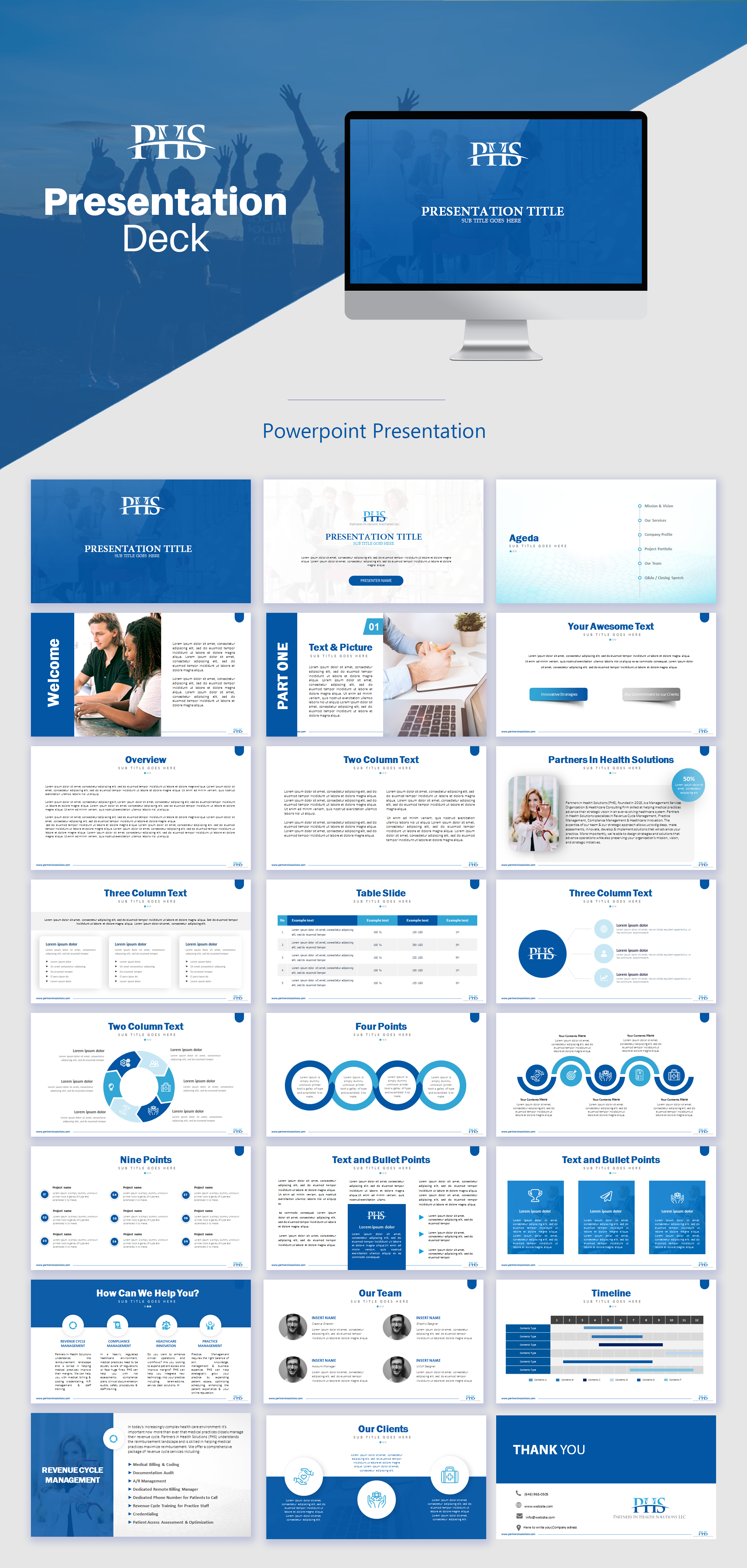 PowerPoint Design by IndreDesign for Partners In Health Solutions LLC | Design #23706755