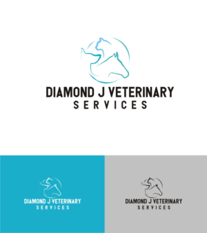 Logo Design by Falguni for Diamond J Veterinary Services | Design: #23715354