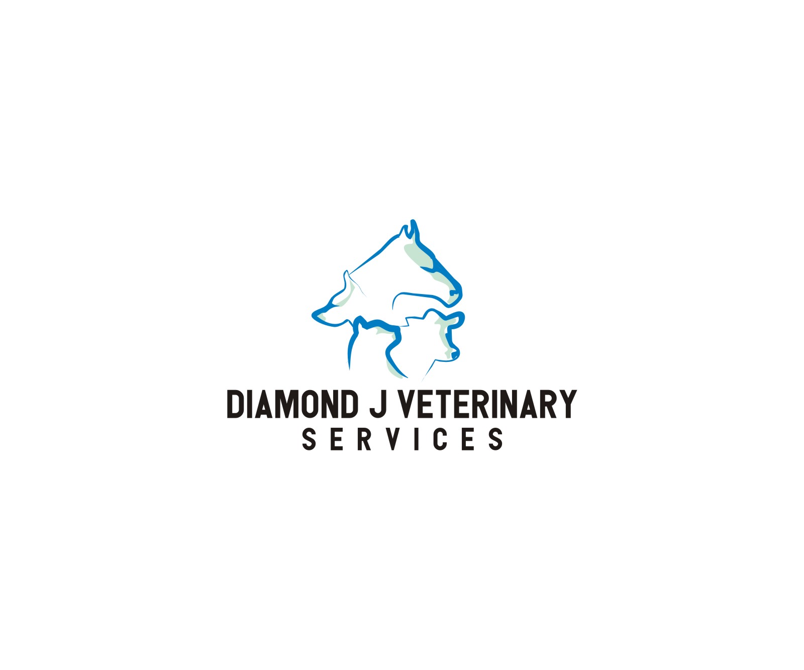 Logo Design by Falguni for Diamond J Veterinary Services | Design #23715511
