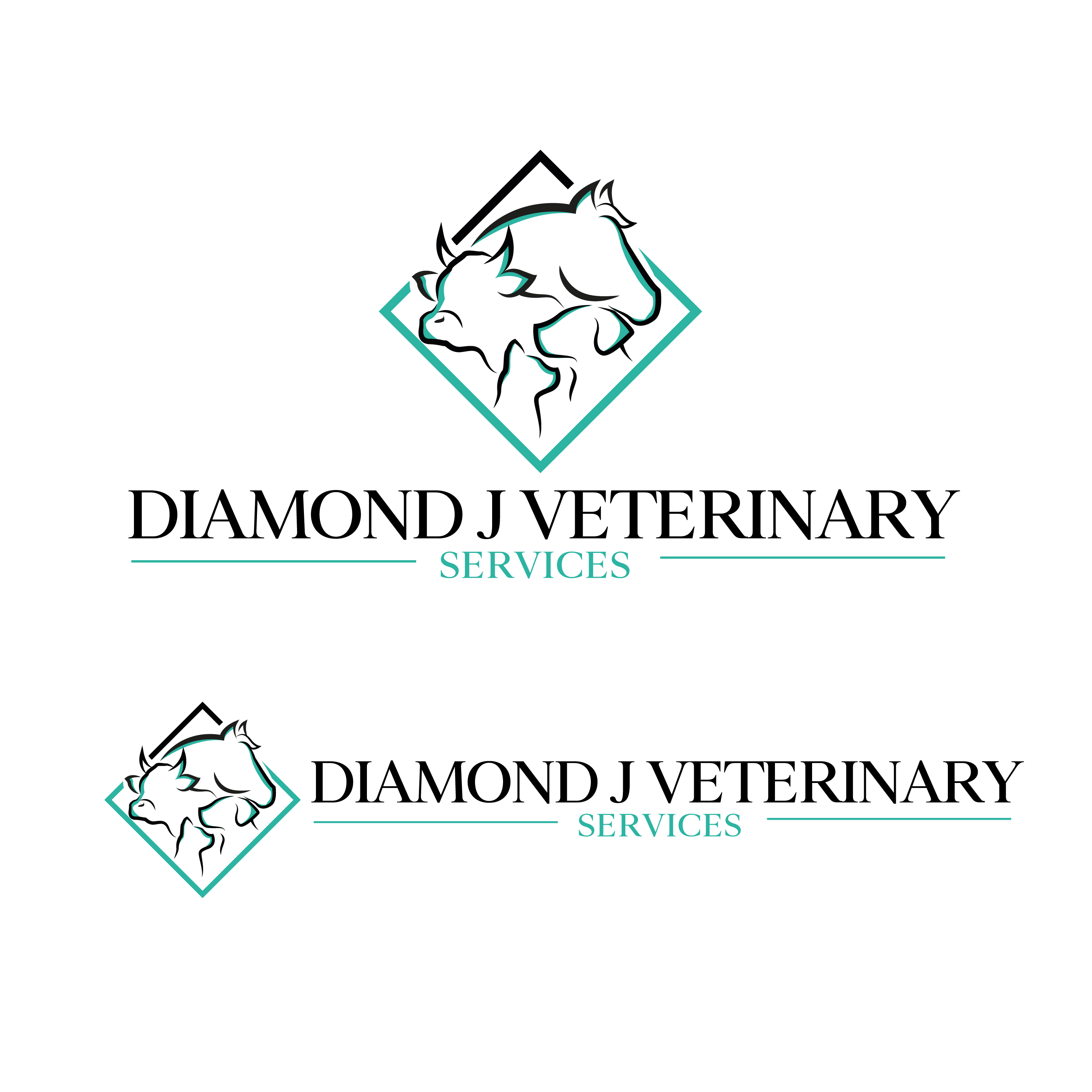 Logo Design by sherman for Diamond J Veterinary Services | Design #23714834