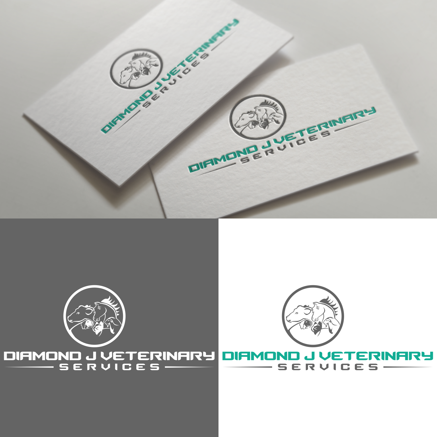 Logo Design by manah bening for Diamond J Veterinary Services | Design #23731370