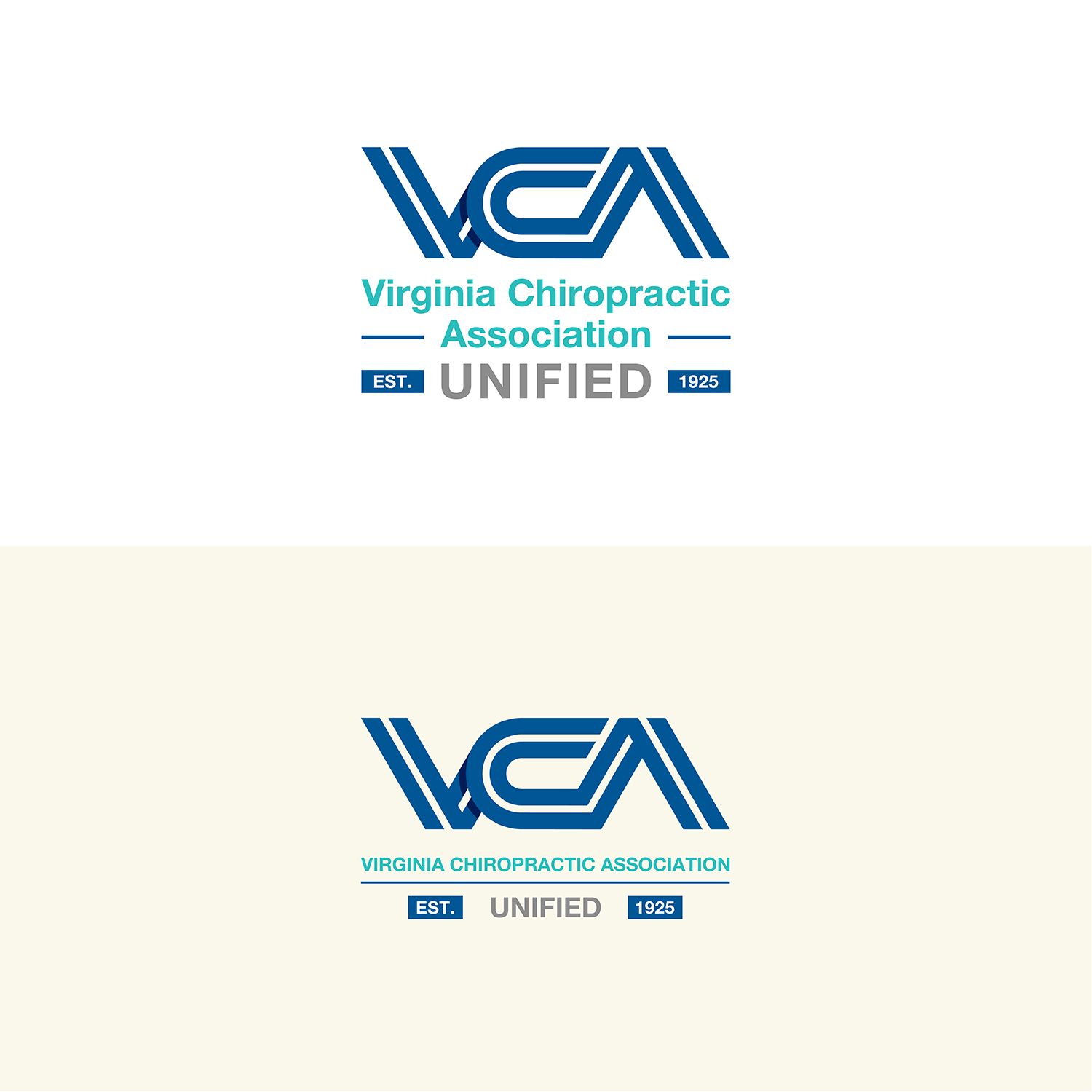 Logo Design by Omee for Virginia Chiropractic Association (dba Unified Virginia Chiropractic Association, Unified VCA, UVCA) | Design #24220129
