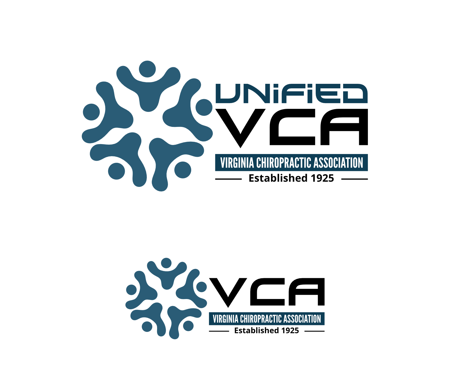 Logo-Design von design.bb für Virginia Chiropractic Association (dba Unified Virginia Chiropractic Association, Unified VCA, UVCA) | Design #24313396