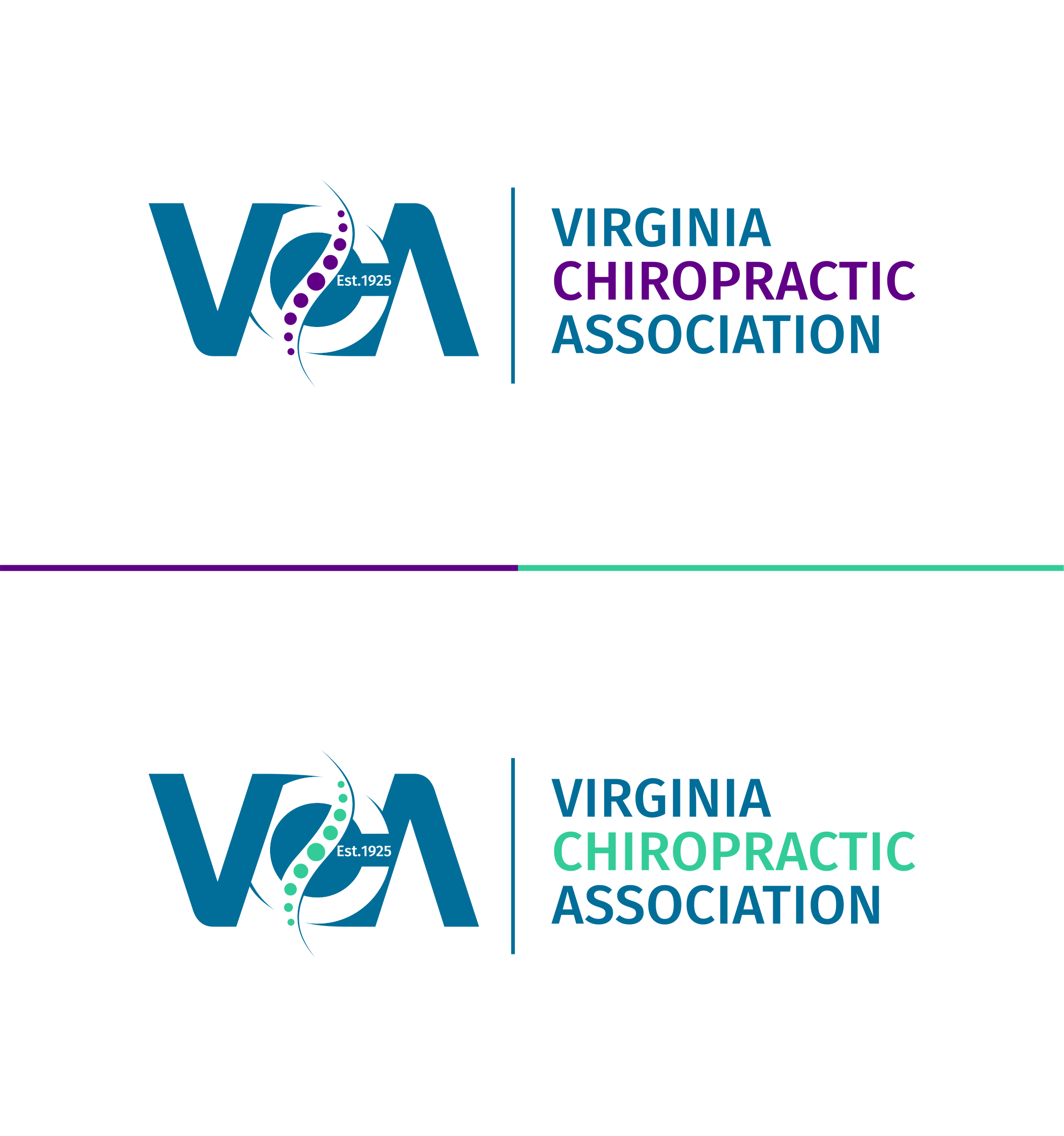 Logo Design by kolevvp for Virginia Chiropractic Association (dba Unified Virginia Chiropractic Association, Unified VCA, UVCA) | Design #23696071