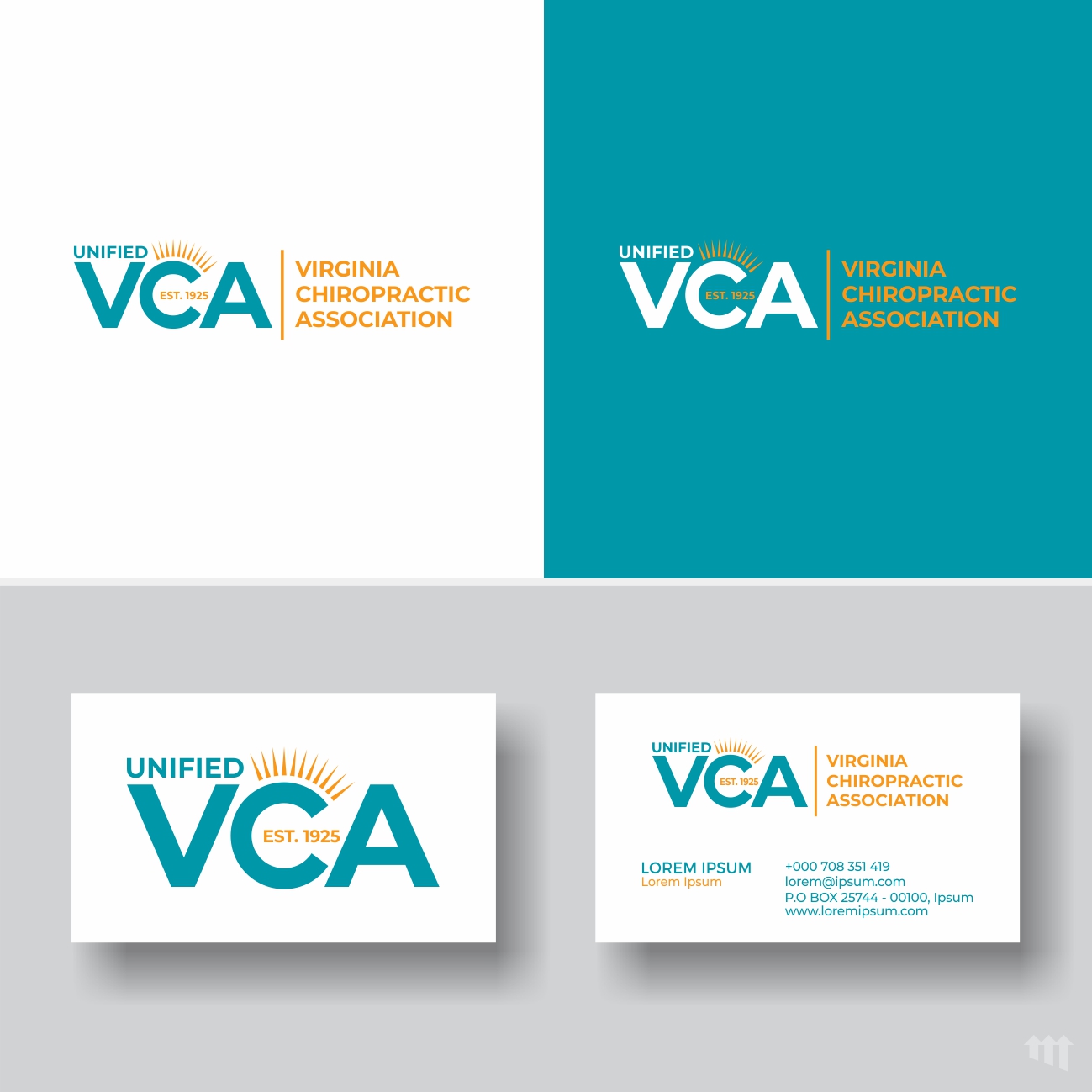 Logo-Design von MBARO für Virginia Chiropractic Association (dba Unified Virginia Chiropractic Association, Unified VCA, UVCA) | Design #23743317