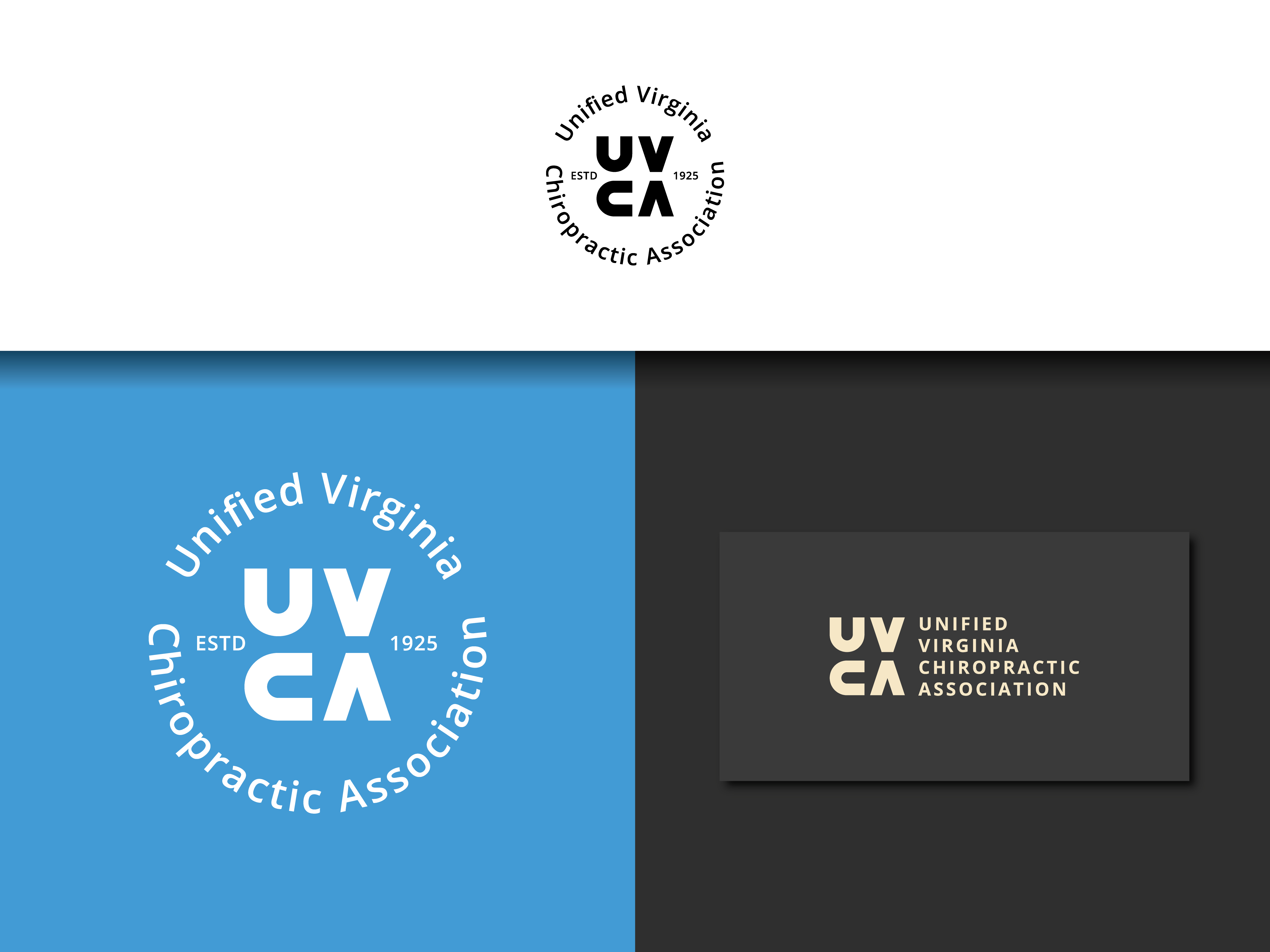 Logo Design by jnh for Virginia Chiropractic Association (dba Unified Virginia Chiropractic Association, Unified VCA, UVCA) | Design #23783585