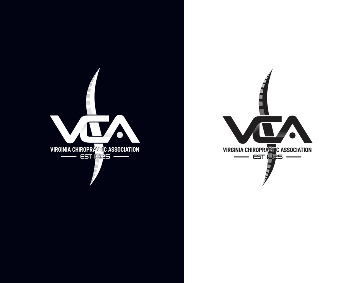 Logo Design by Djamdesign for Virginia Chiropractic Association (dba Unified Virginia Chiropractic Association, Unified VCA, UVCA) | Design #24548646