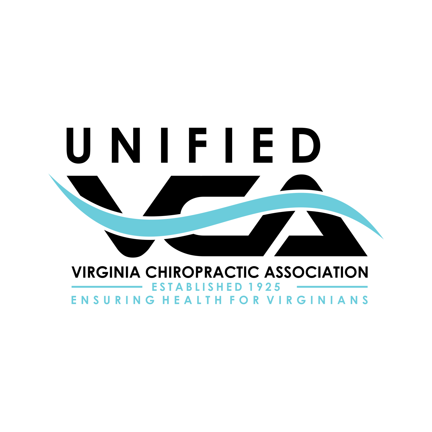 Logo-Design von saher khan 2 für Virginia Chiropractic Association (dba Unified Virginia Chiropractic Association, Unified VCA, UVCA) | Design #23695476