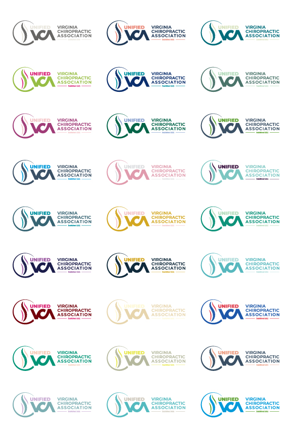 Logo Design by artcircles for Virginia Chiropractic Association (dba Unified Virginia Chiropractic Association, Unified VCA, UVCA) | Design #25050767